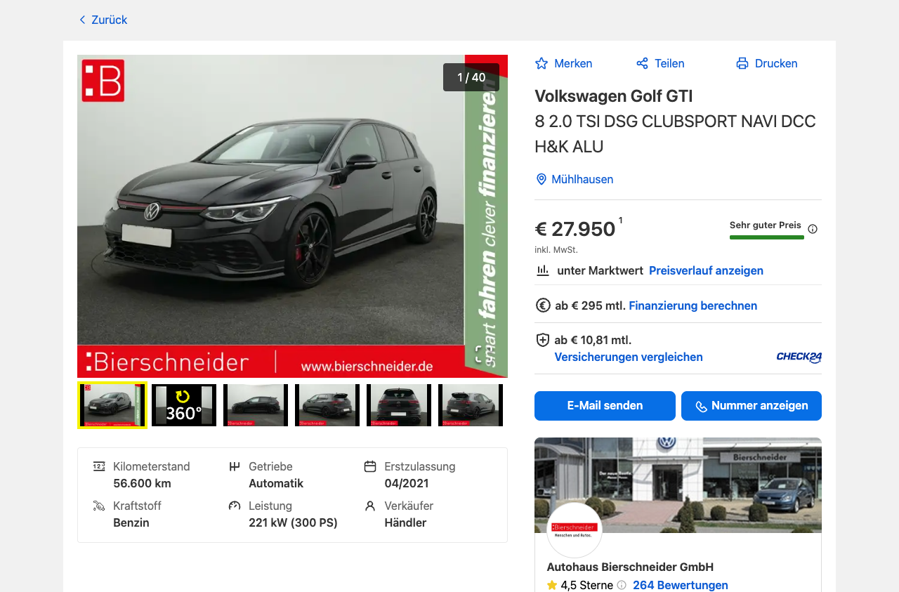 AutoScout24 Listing API