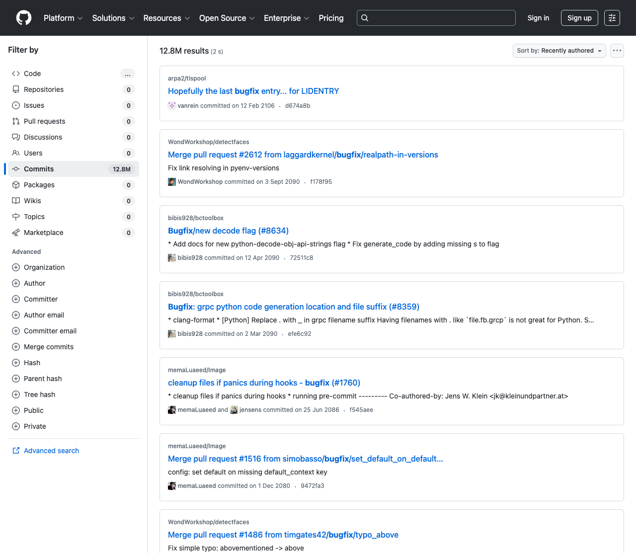Commits
