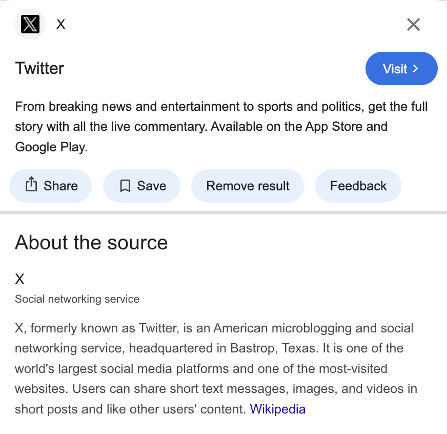 About This Domain - twitter.com (Knowledge Graph)