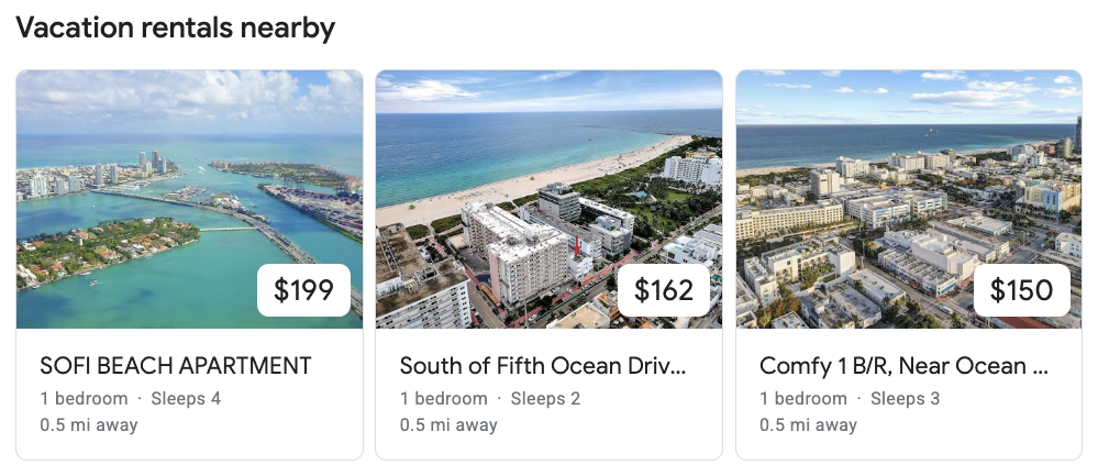 Vacation Rentals Nearby