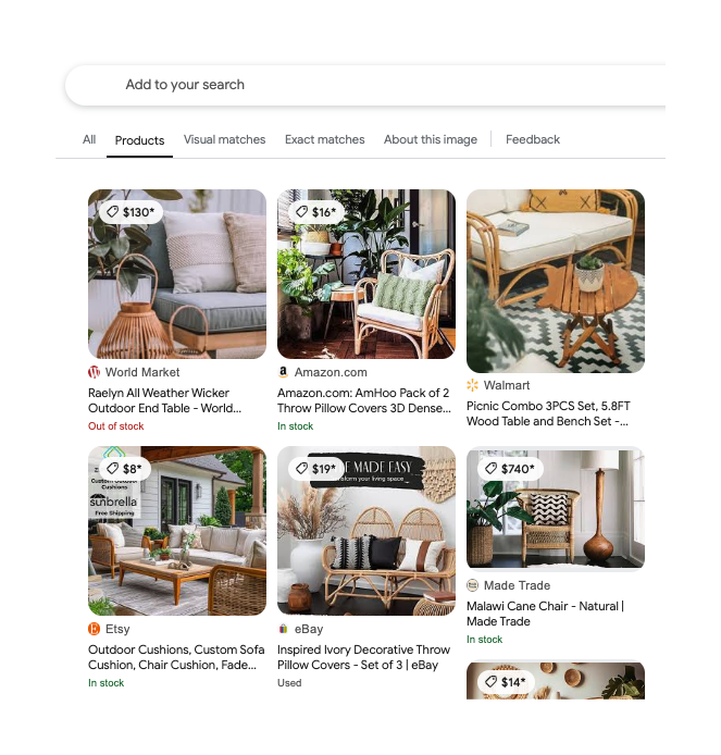 Search Type - Products