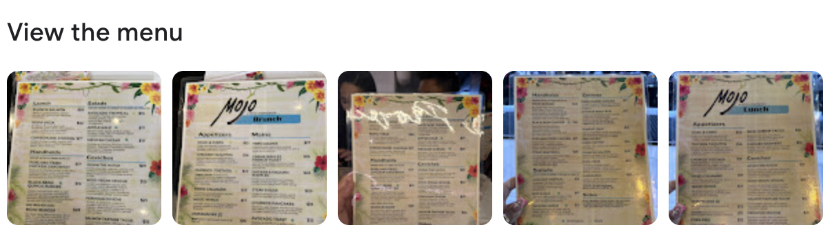 Menu Images