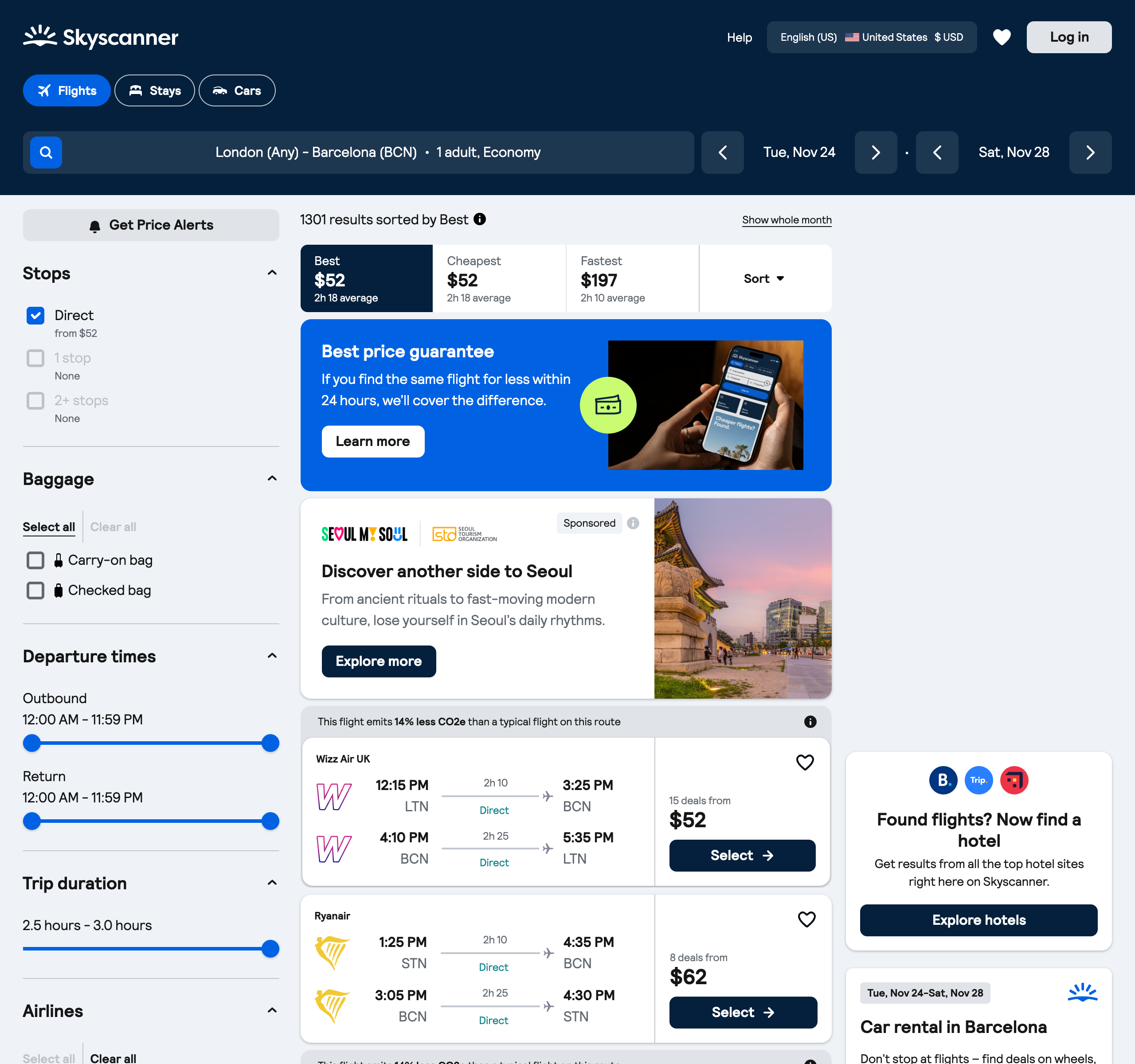 Round Trip Sold as Two Tickets