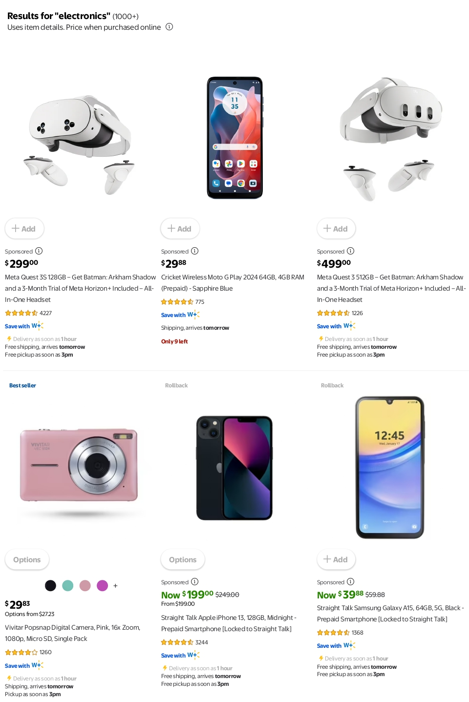 Organic Results - Electronics