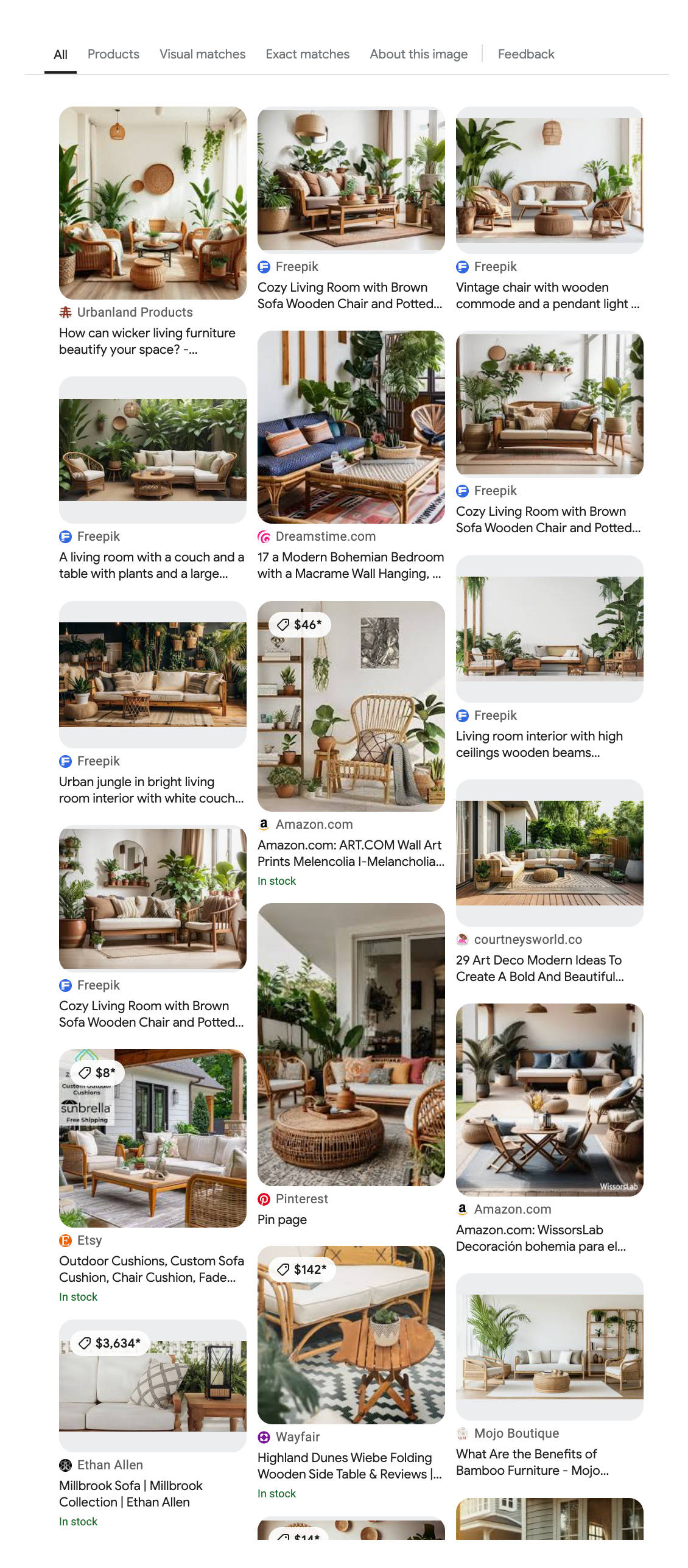 Google Lens Search Results