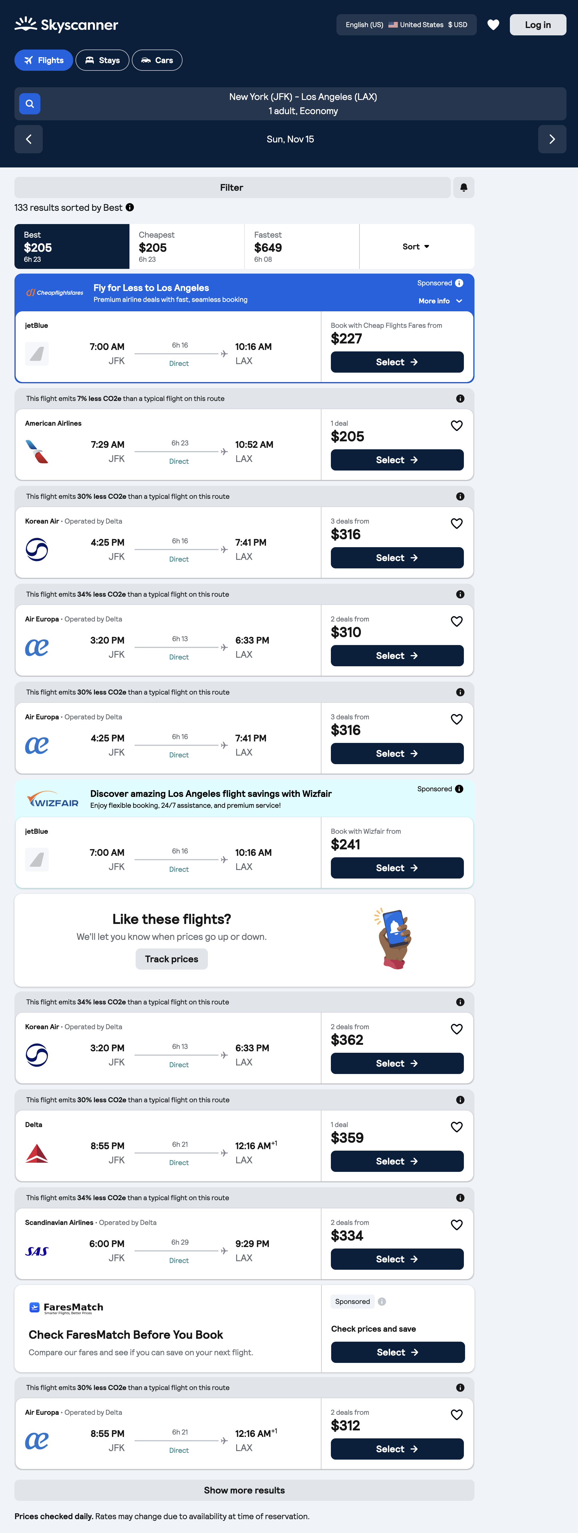 Skyscanner Flights Results