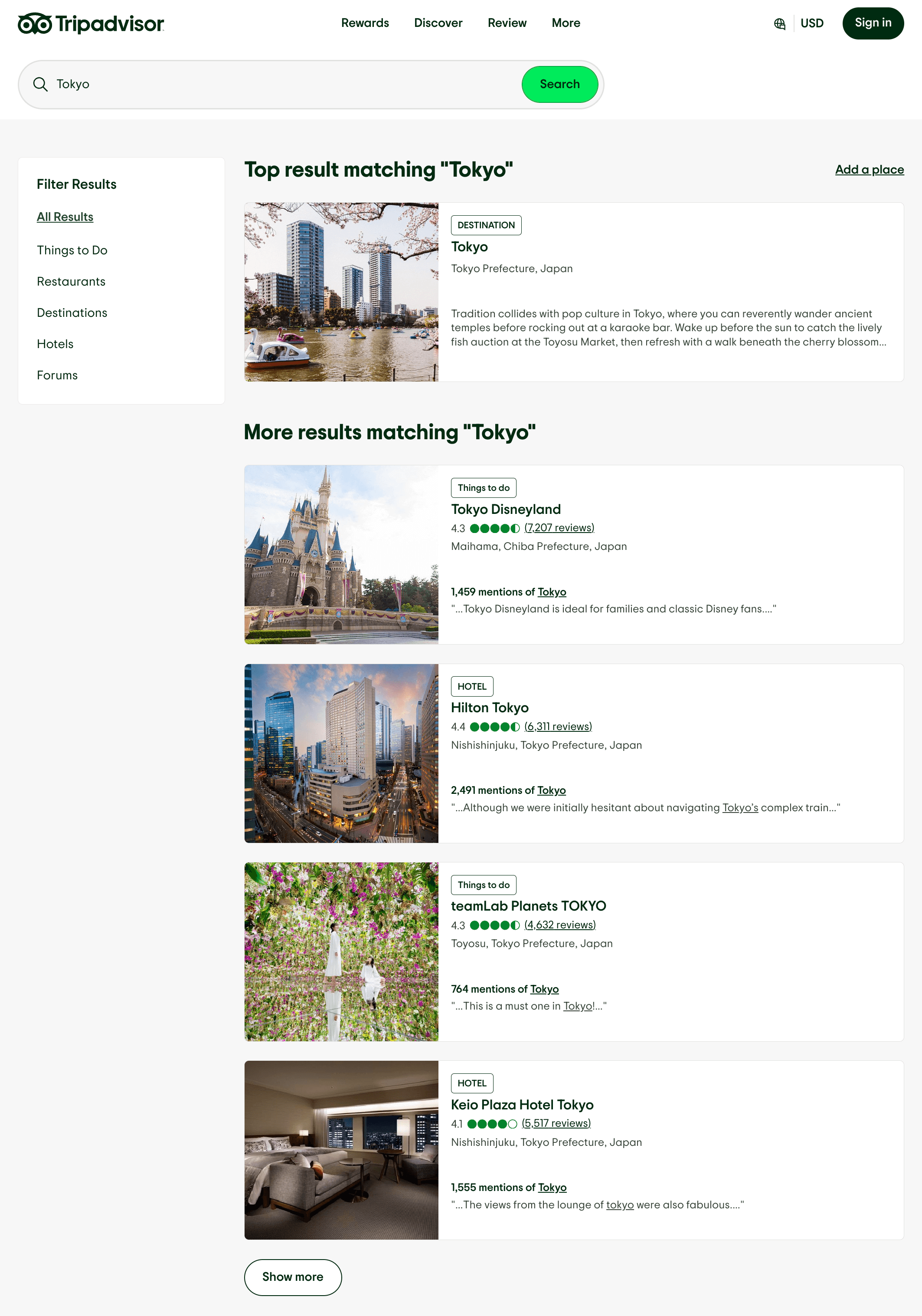 Tripadvisor Search Results