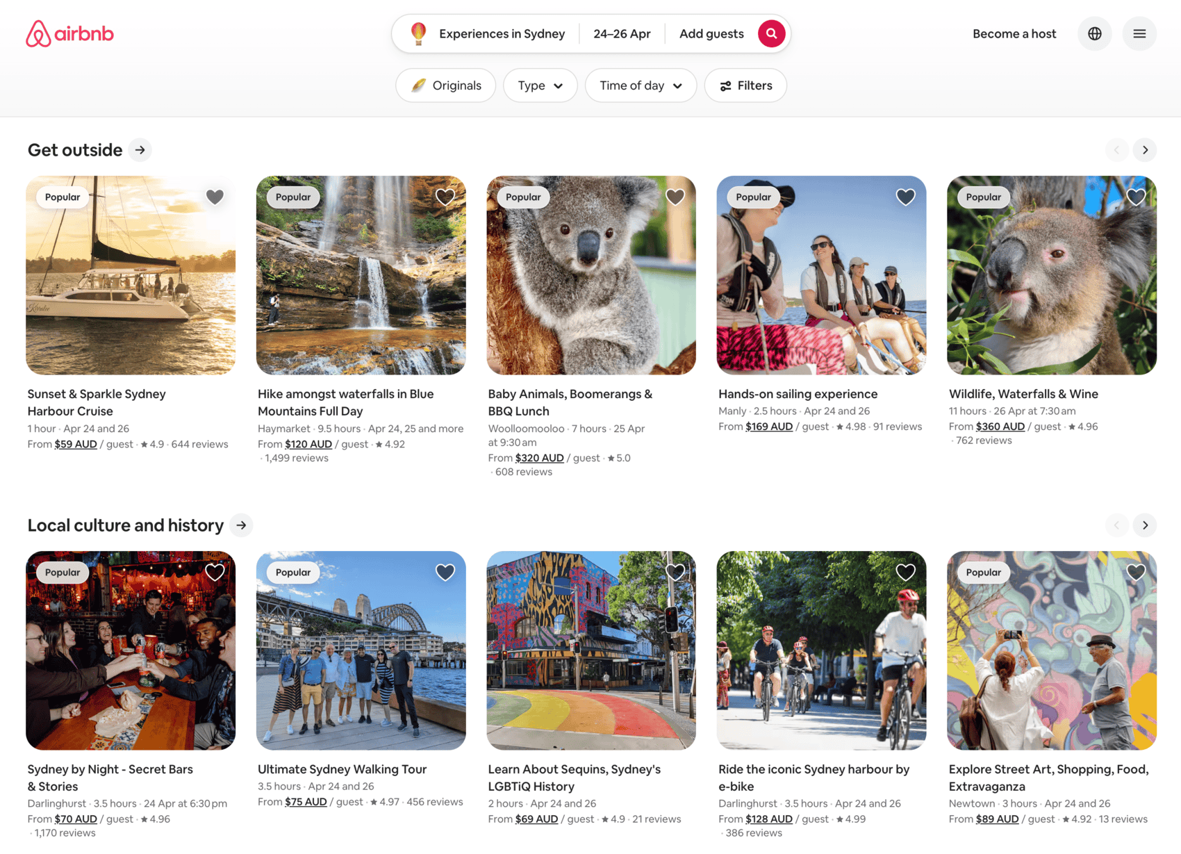 Airbnb Experiences API