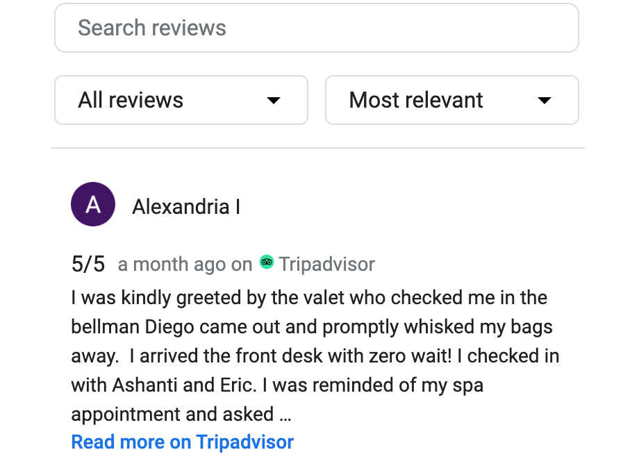 Google Maps Reviews API