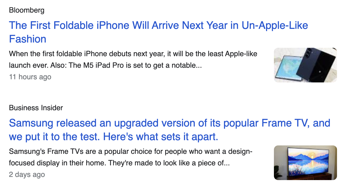 Google News Light API